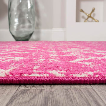 Moroccan Hype Boho Vintage Diamond Area Rug Fuchsia/Ivory